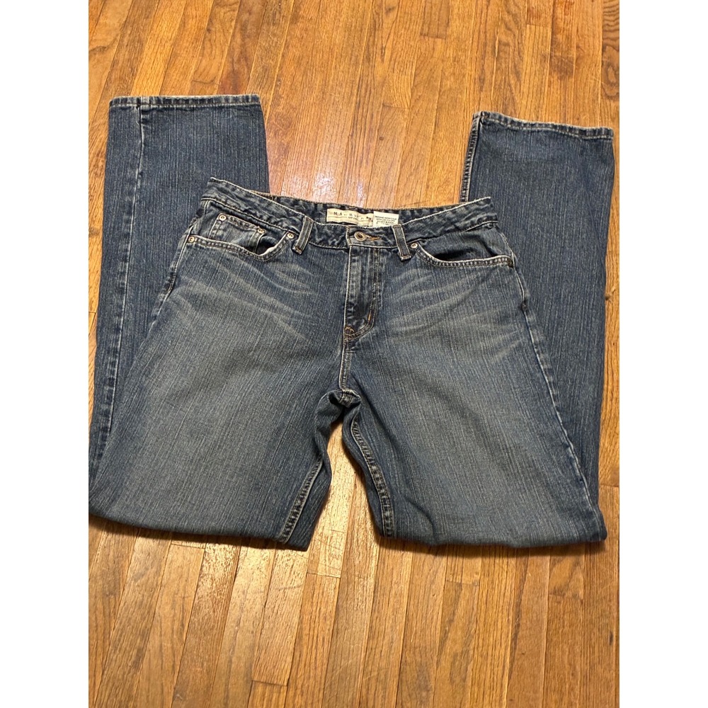 Vintage 90s Maurices Loose Fit Jeans Womens 7/8 Long Medium Wash Straight Leg